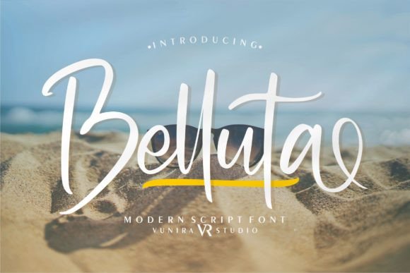 Belluta: A Modern Script Typeface for Authentic Brand Identity