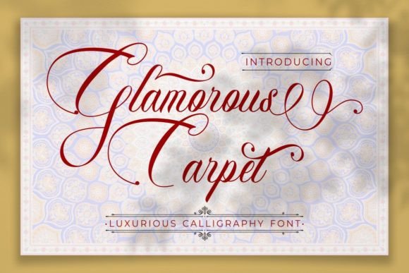 Glamorous Carpet: The Premium Script Font for High-Impact Campaigns