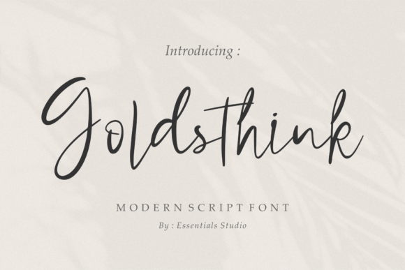 Goldsthink: The Modern Script Typeface That Elevates Your Brand