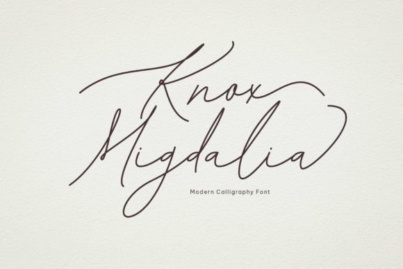 Knox Migdalia: A Script Amp Typeface for Elegant Editorial Design