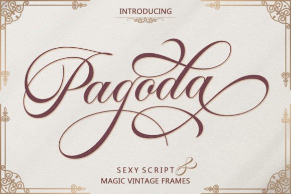Pagoda: The Enchanting Handwritten Script Font for Your Creative Shop