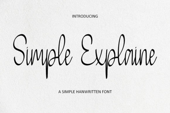 Simple Explaine: A Handwritten Typeface for Editorial Design